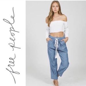 NWT Free People Chambray Pants